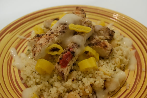 Chicken sumac with lemon couscous